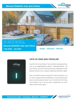 TommaTech Likya 22kW AC Elektrikli Araç Şarj İstasyonu - Type 2 Konnektör - Rka Enerji TommaTech Likya 22kW AC Elektrikli Araç Şarj İstasyonu - Type 2 Konnektör - Rka Enerji