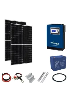 TommaTech 1KW Solar Enerji Paketi - 12V 900W - Karavan & Bağ Evi - Rka Enerji