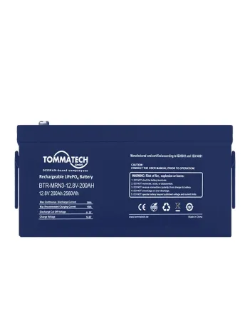 TommaTech 25.6V 100Ah LFP Marine Batarya ABS PC Kasa LiFePO4