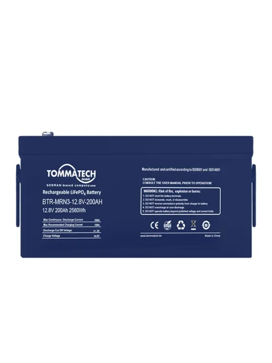 TommaTech 12.8V 200Ah LFP Marine Batarya ABS+PC Kasa LiFePO4