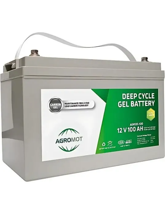 Agromot 12V 100Ah Jel Akü - Nano Carbon Deep Cycle