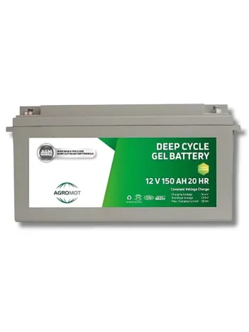 Agromot 12V 150Ah Jel Akü - Nano Carbon Deep Cycle