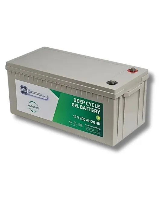 Agromot 12V 200Ah Jel Akü - Nano Carbon Deep Cycle