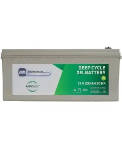 Agromot 12V 200Ah Jel Akü - Nano Carbon Deep Cycle Agromot 12V 200Ah Jel Akü - Nano Carbon Deep Cycle