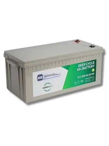 Agromot 12V 200Ah Jel Akü - Nano Carbon Deep Cycle