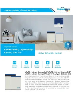 TommaTech Hightech Power BoosterPack 5.8kWh Lityum Batarya TommaTech Hightech Power BoosterPack 5.8kWh Lityum Batarya