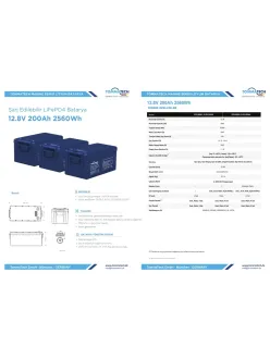 TommaTech 12.8V 200Ah LFP Marine Batarya ABS+PC Kasa LiFePO4 TommaTech 12.8V 200Ah LFP Marine Batarya ABS+PC Kasa LiFePO4