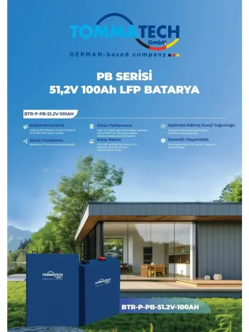 Tommatech 51.2V 100AH Lifepo4 Lityum Batarya Pb Lfp 5.12KWH Akıllı Solar Akü - Rka Enerji Tommatech 51.2V 100AH Lifepo4 Lityum Batarya Pb Lfp 5.12KWH Akıllı Solar Akü - Rka Enerji