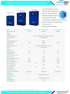 Tommatech 5kw New Pro Akıllı Inverter - 48V Mppt Tam Sinüs - Off-Grid Solar Sürücü - Rka Enerji Tommatech 5kw New Pro Akıllı Inverter - 48V Mppt Tam Sinüs - Off-Grid Solar Sürücü - Rka Enerji